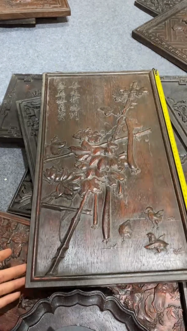 香榧木紫檀拆件雕刻板以直播间实物为准