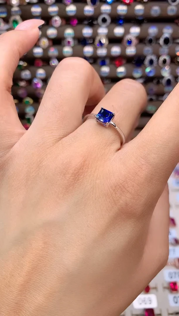 蓝宝石戒指未镶嵌6银色