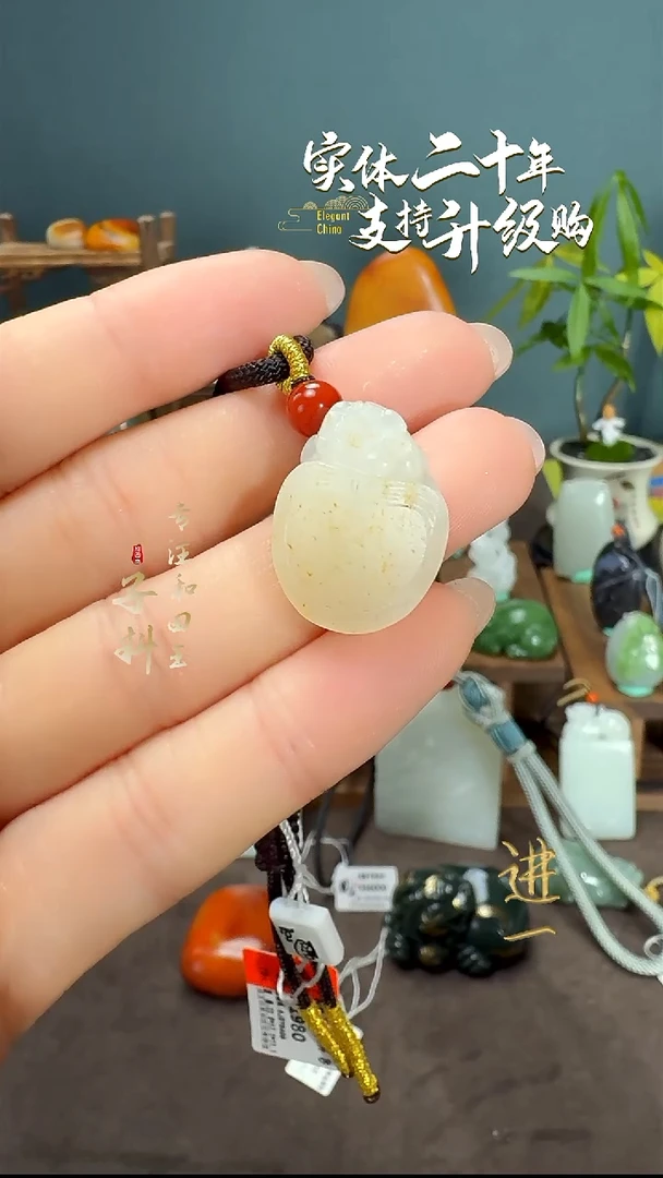 颈饰未镶嵌和田玉新疆和田玉碧玉龙龟挂件