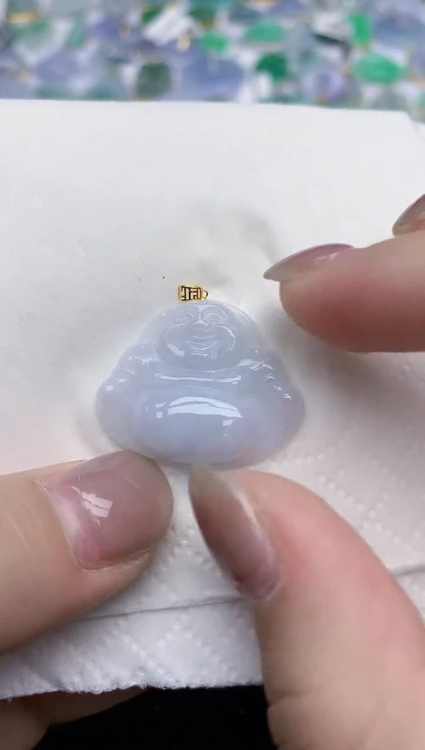【闪购商品】翡翠颈饰18K金镶嵌天然翡翠A货