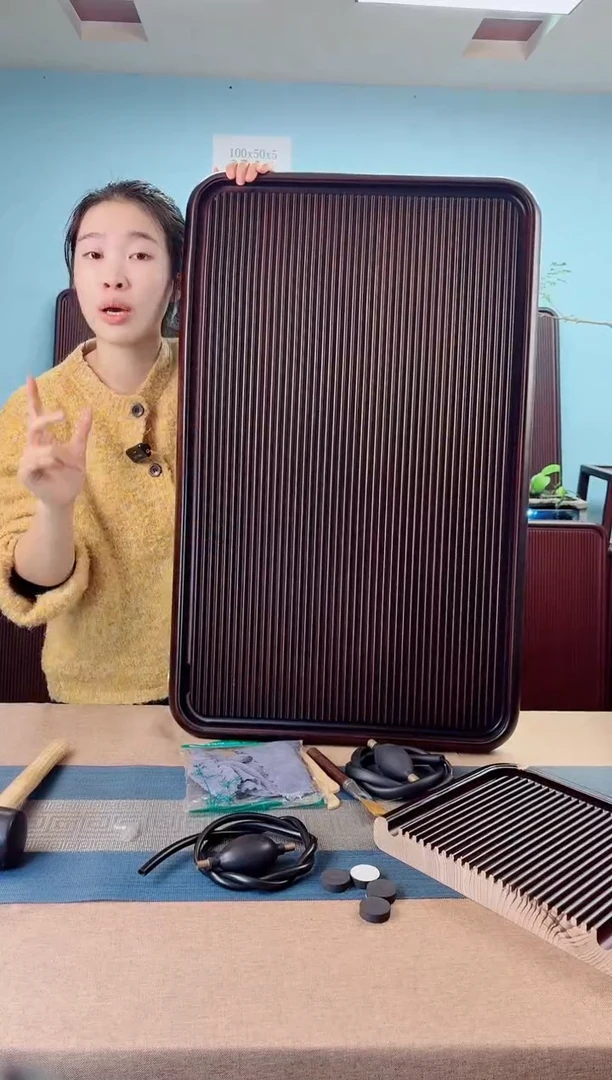 @**客80*50*5千川大板黑胡桃色款式茶盘