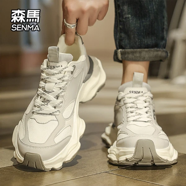 【双12返场】森马冬季男款百搭老爹潮鞋耐磨厚底增高男士时尚休闲鞋