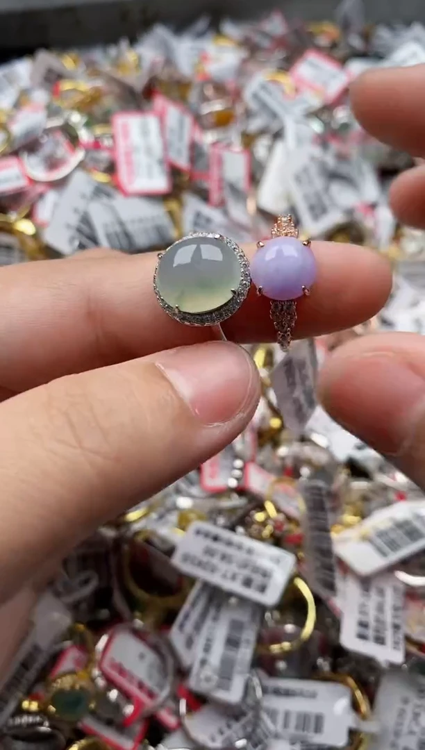 【闪购商品】翡翠戒指银S925镶嵌55555---7