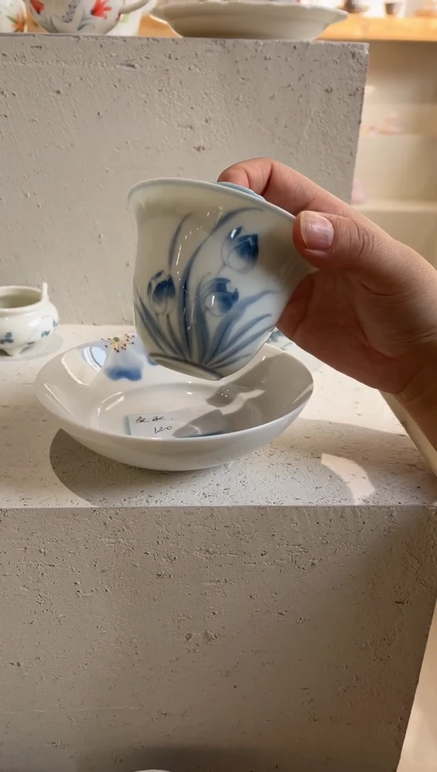 【闪购商品】青己-玉瓷-郁金香-归栀盖碗
