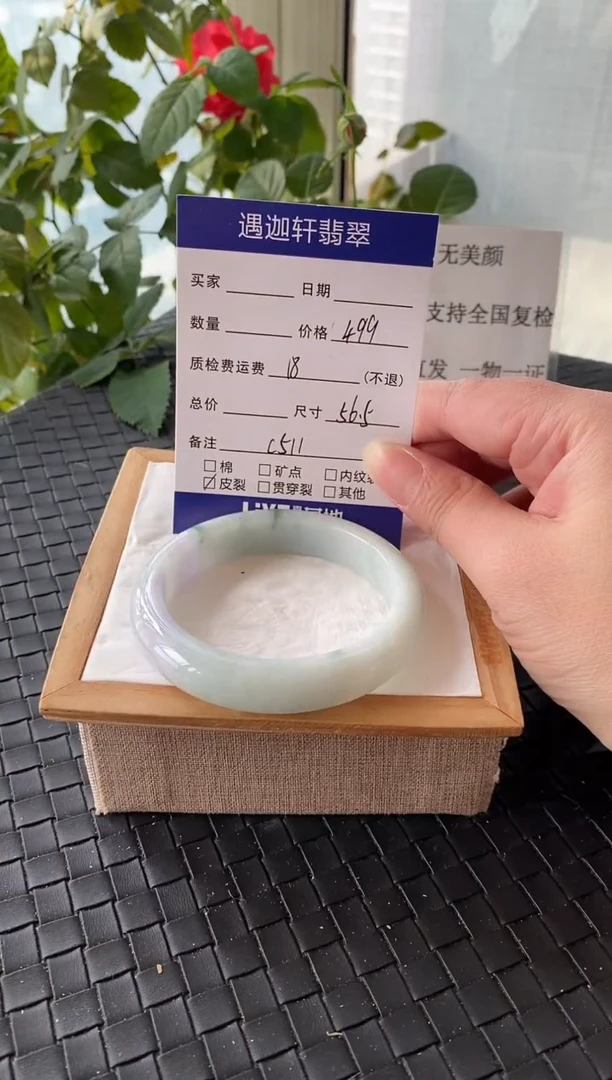 未镶嵌手镯翡翠56.5圈口 C511编码