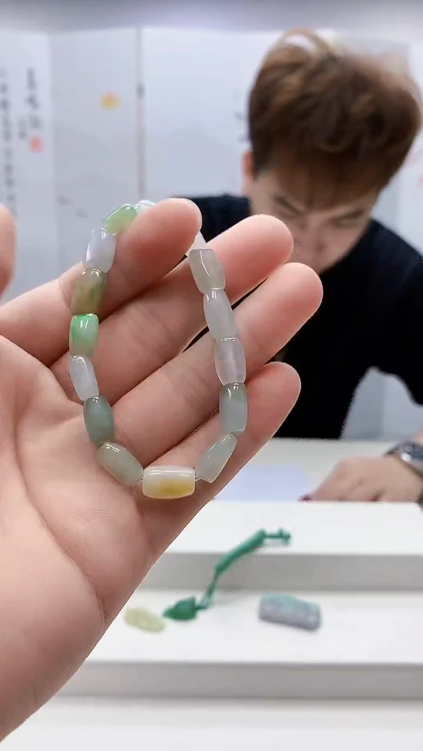 翡翠未镶嵌颈饰4868bb-jj手串2