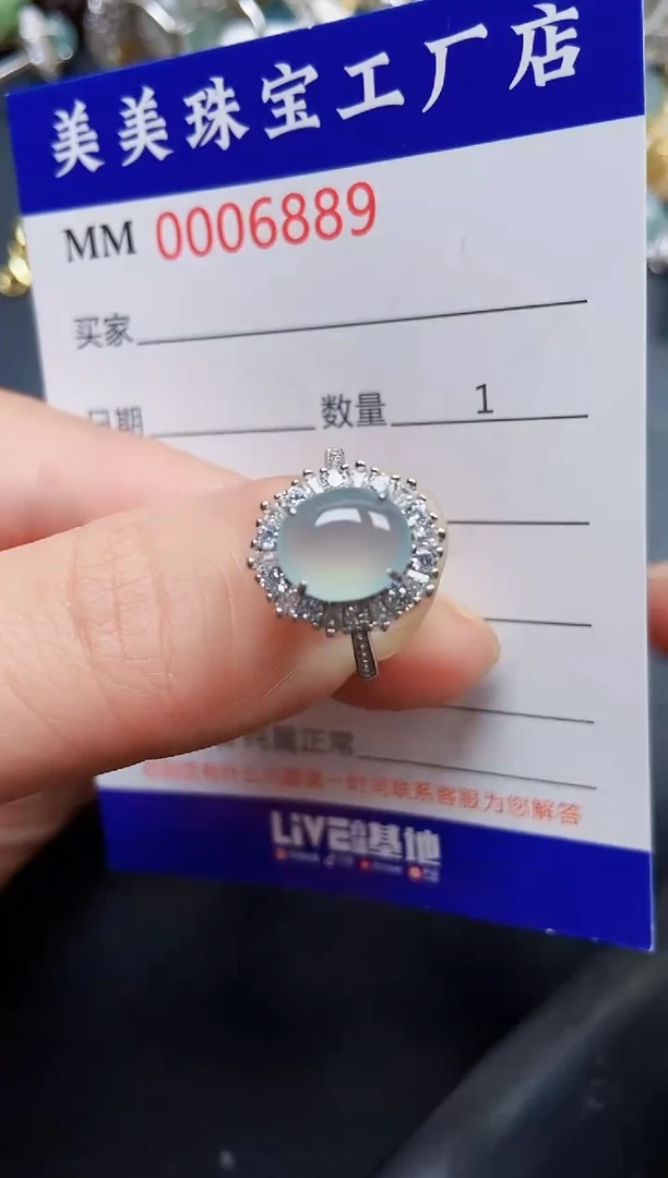 翡翠银S925镶嵌颈饰6889