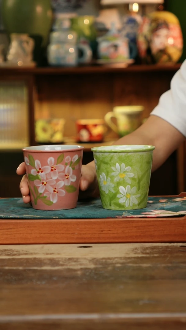 瓷片景德镇纯手工釉下彩精品茶具