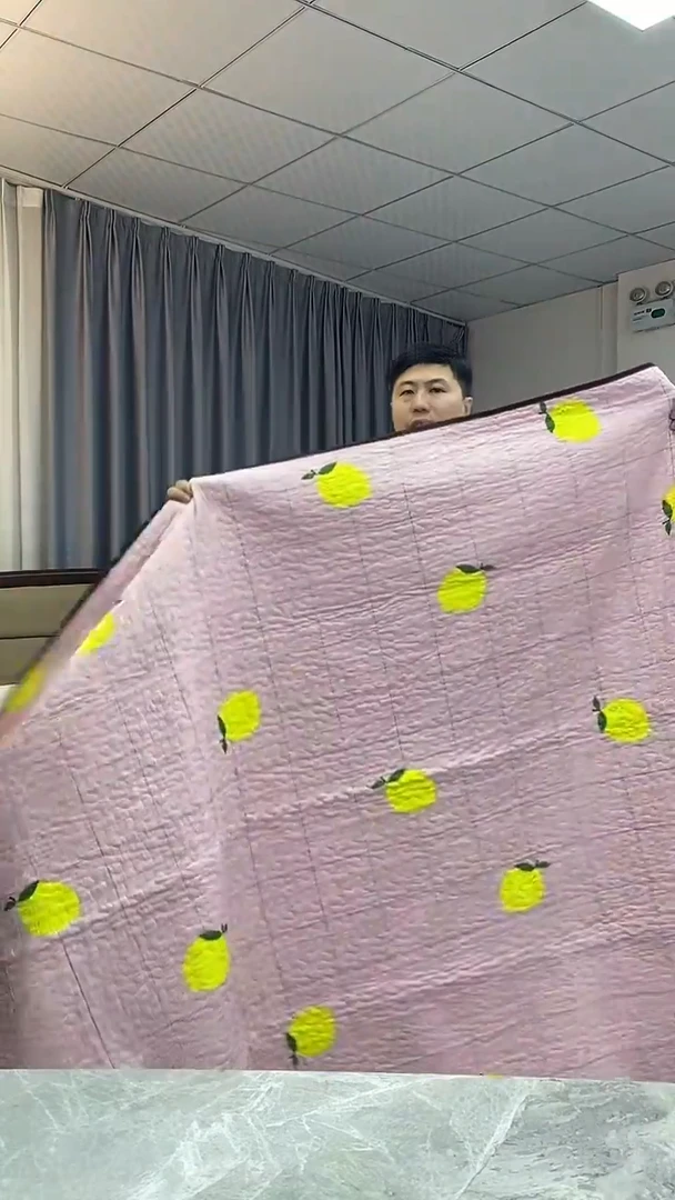 棉120cm*210cm 方格柠檬
