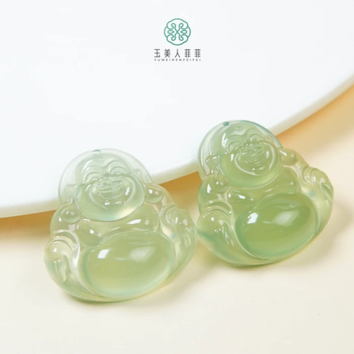 HD石惑珠宝~岫玉佛公吊坠约34mm-多样性发一