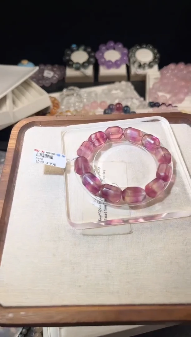 未镶嵌手链萤石多样性发一Q46彩虹泡泡随行