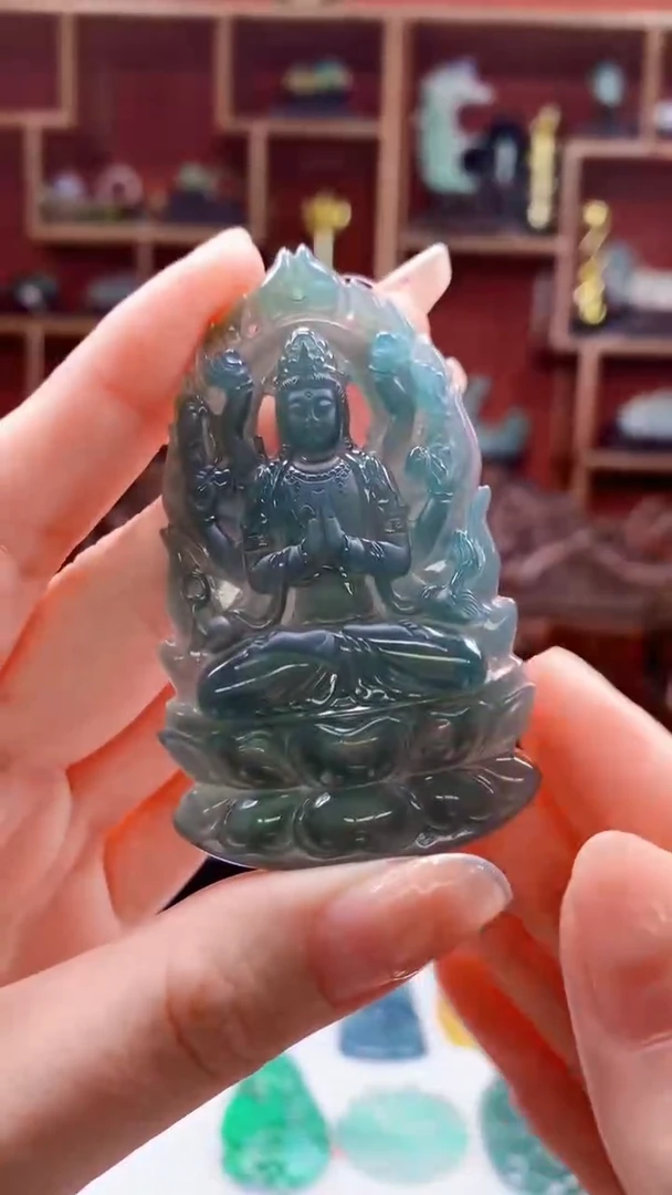 定制翡翠未镶嵌1095ry-毛货挂件19