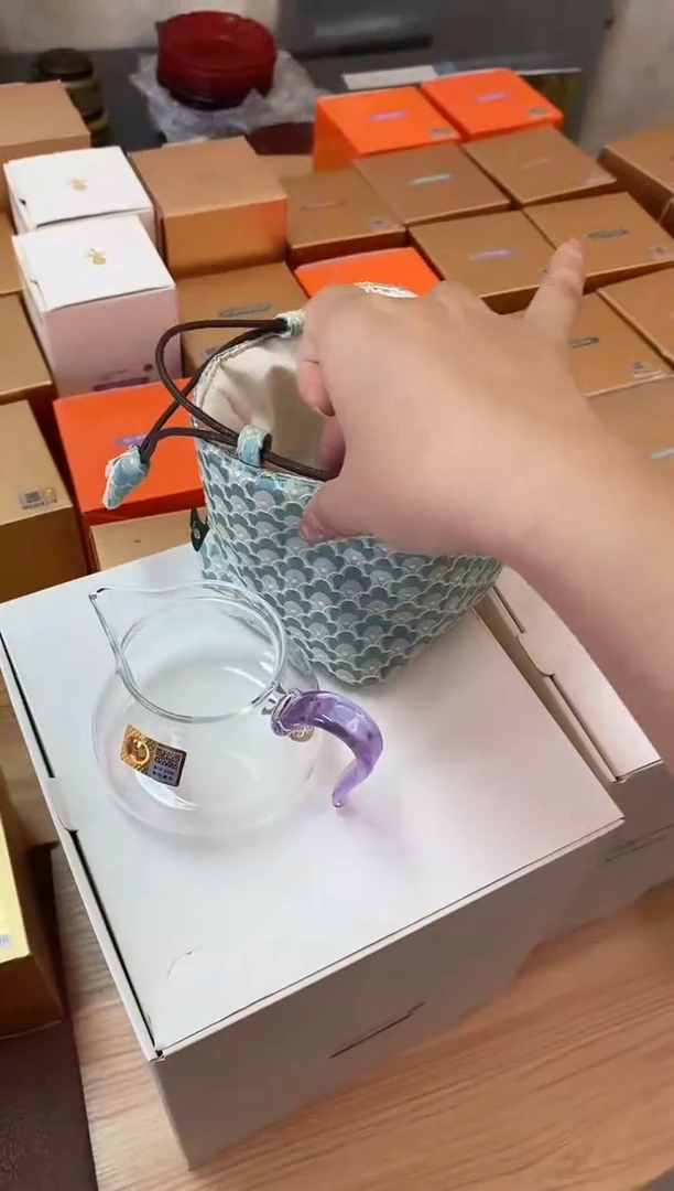 晶悦浅紫色+茶事包猫爪
