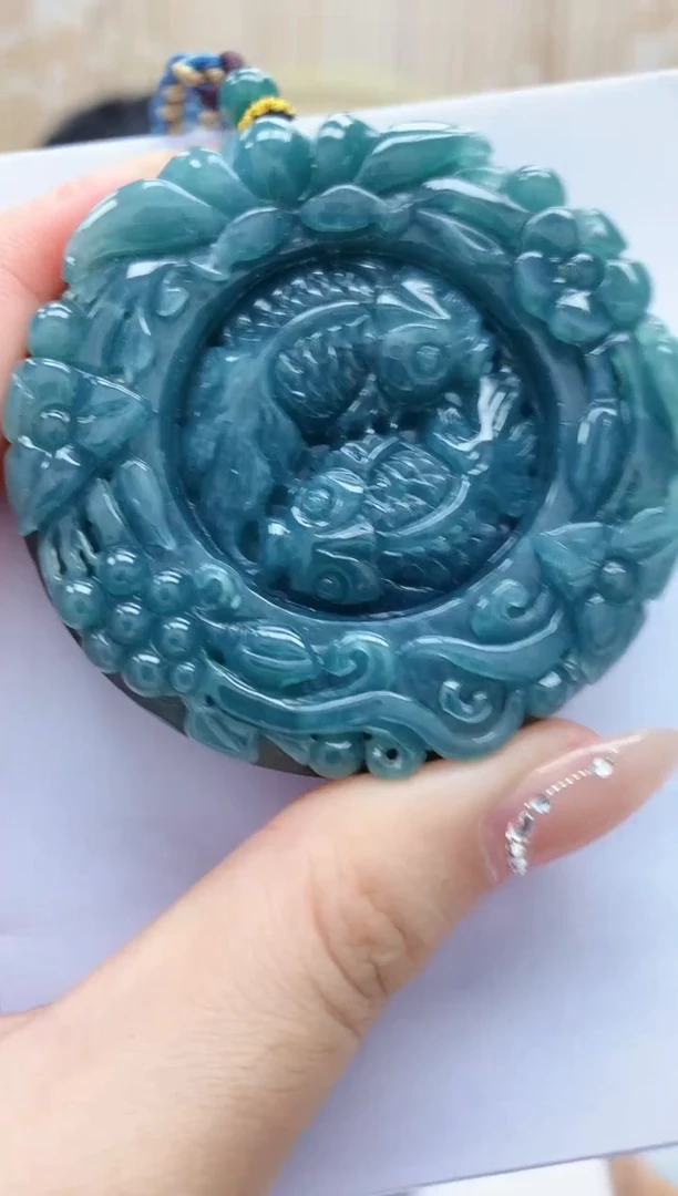 定制翡翠未镶嵌5060jw-毛货挂件18