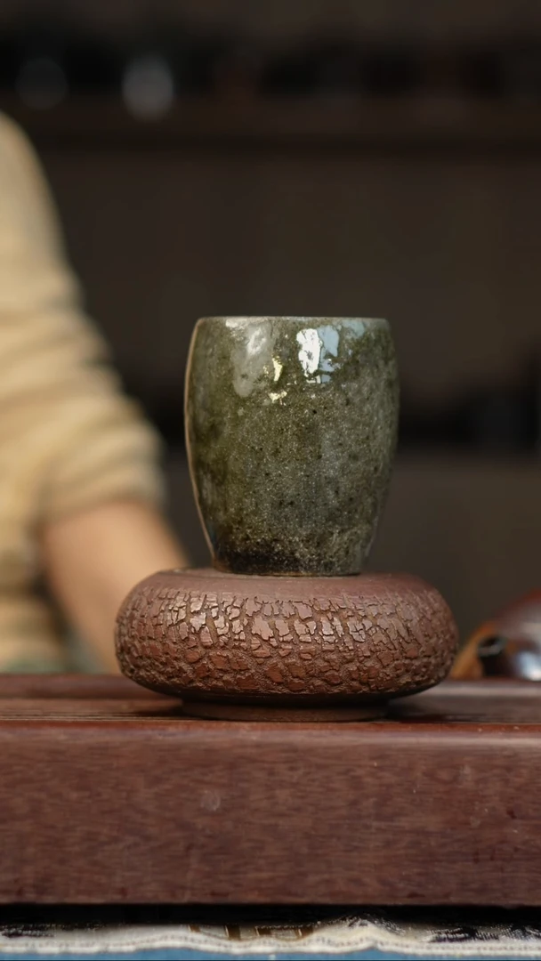 茶壶紫砂狗**画柴烧紫砂闻香杯