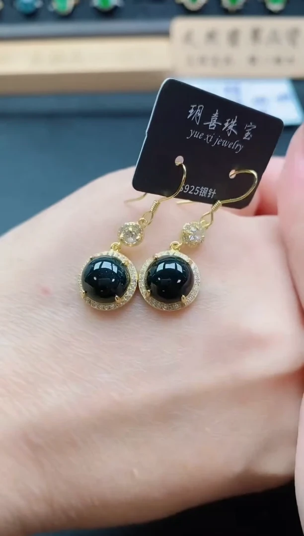 银S925镶嵌戒指翡翠1