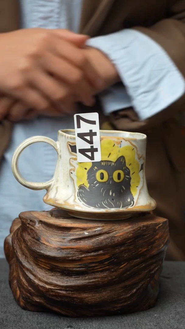 杯子陶447景德镇手创颜手绘杯（食品级）