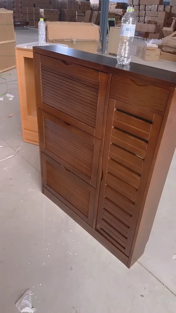 木（非红木类）样品单品孤品胡桃色榉木鞋柜