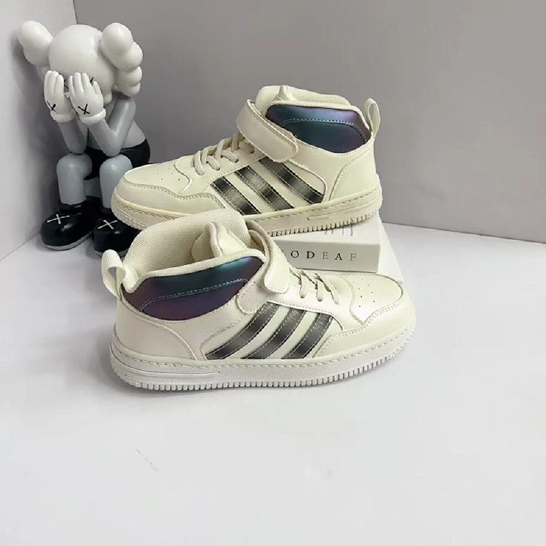 1718儿童女男百搭透气加绒防滑冬季保暖高帮鞋板鞋运动鞋