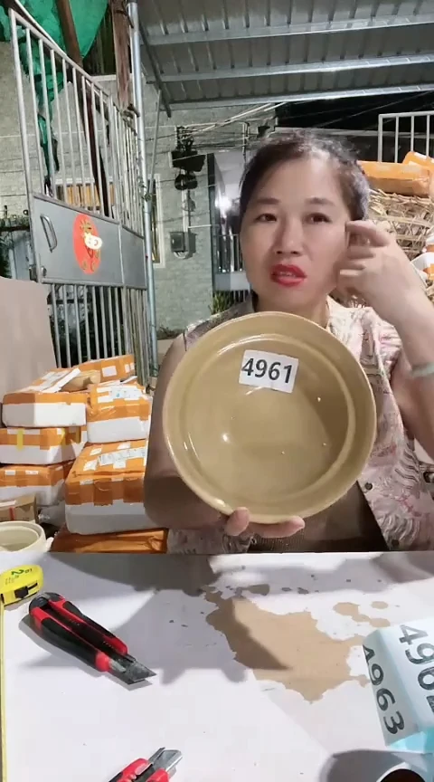 4961瑕疵绿色煎盘