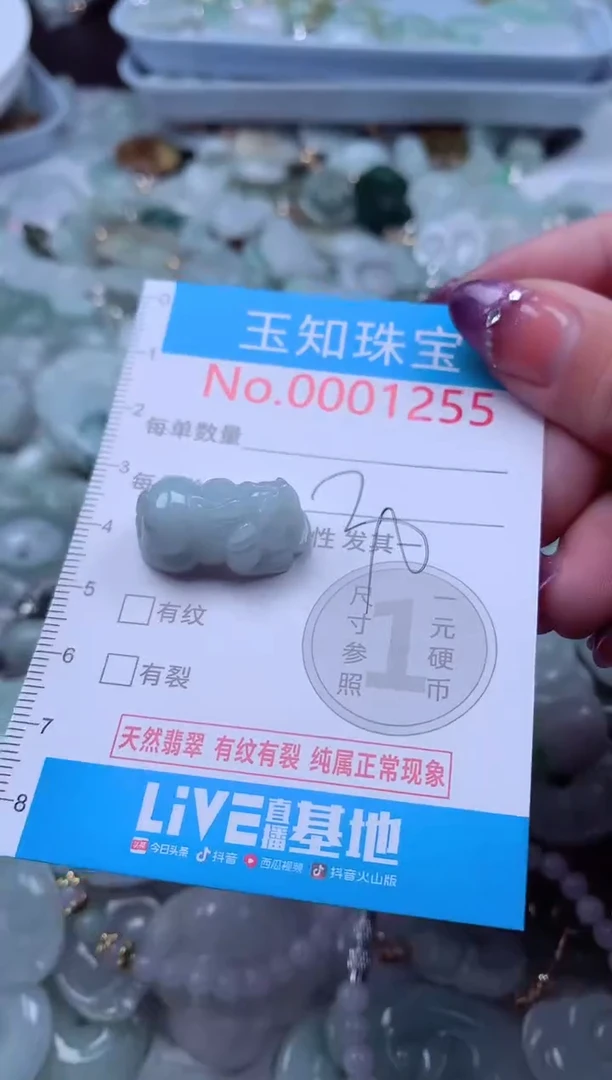 翡翠未镶嵌吊坠(不含链)1255