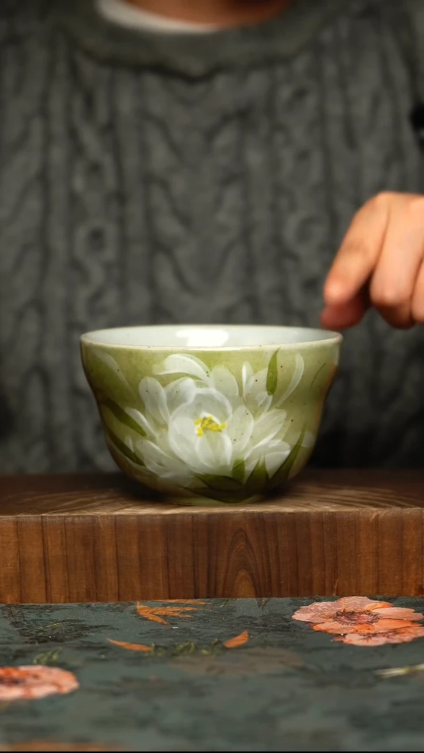 杯釉下彩手工手绘同款陶器