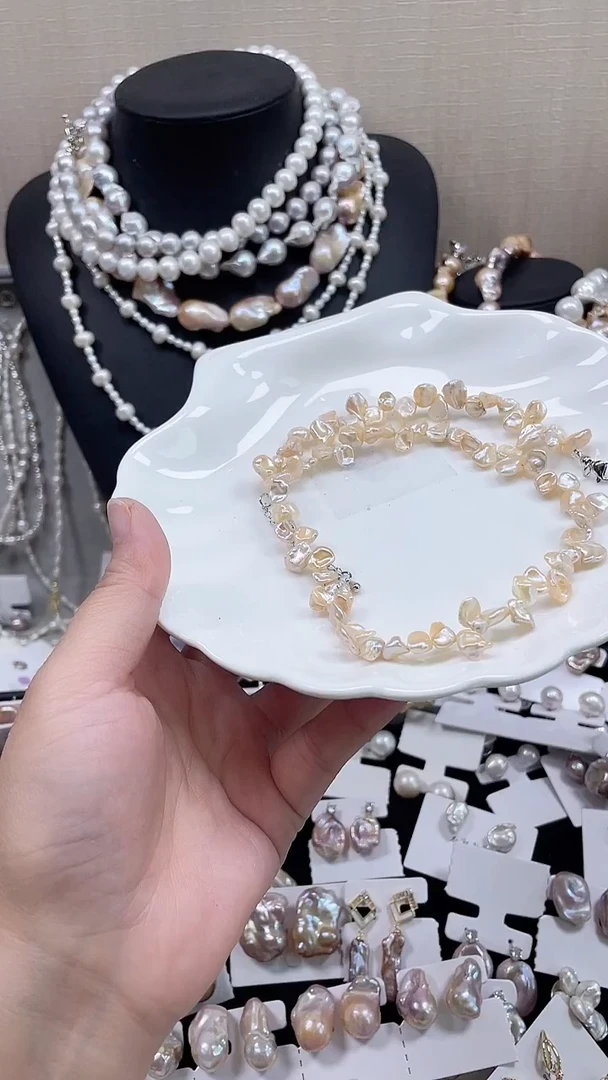未镶嵌项链淡水珍珠 【纯恬饰品】