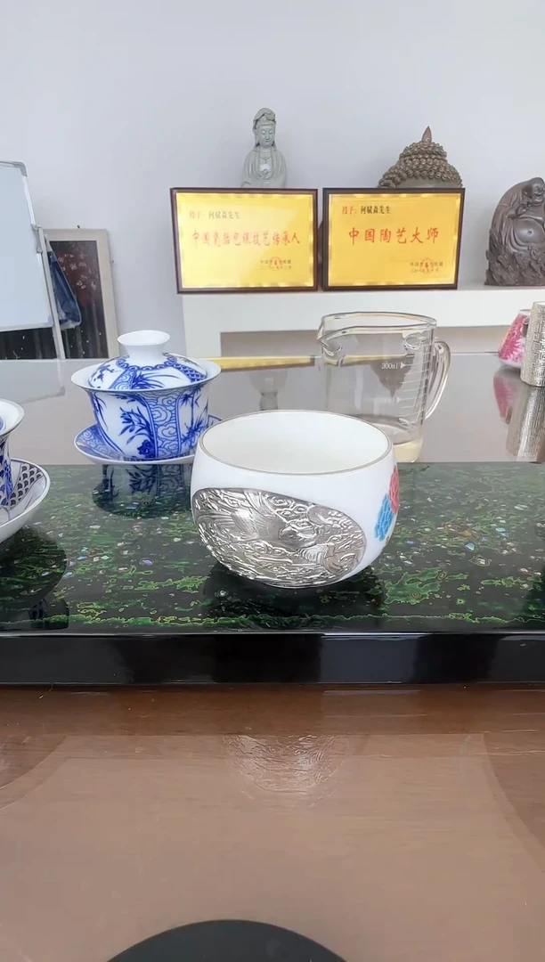 何赋森甄选——刺绣龙凤杯