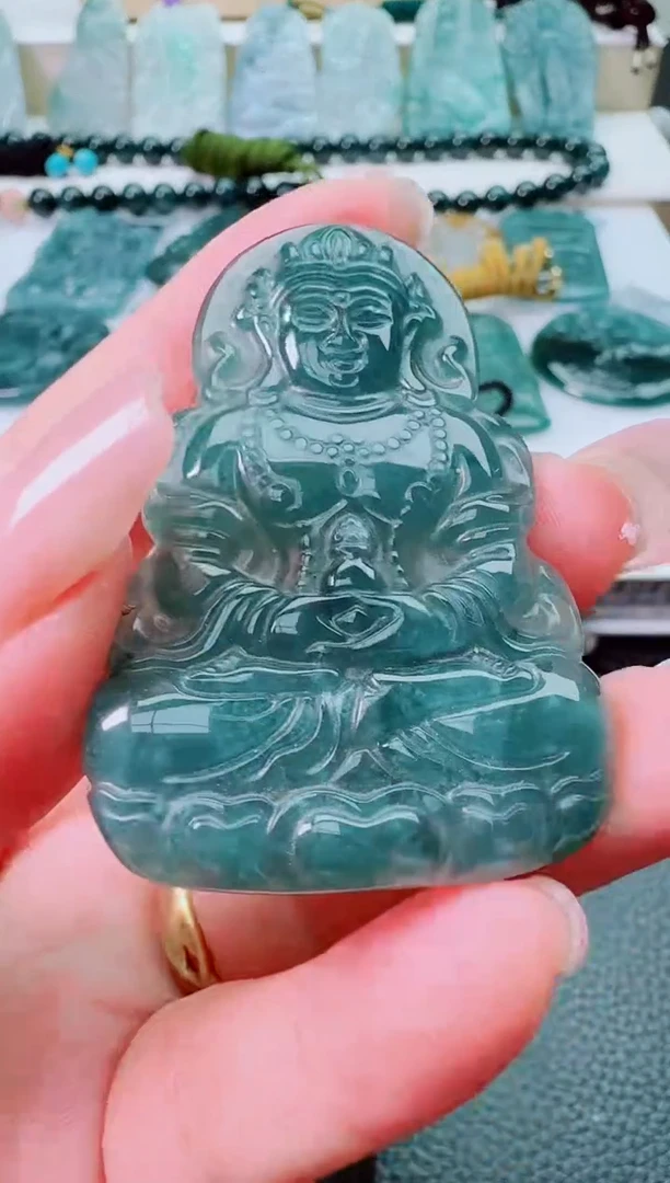 翡翠未镶嵌颈饰度母多样性随机发其一
