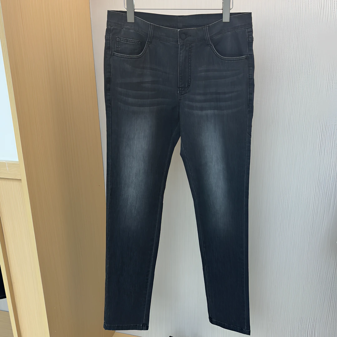 美尔森【休闲牛仔】男士休闲微修身弹力牛仔裤 B015