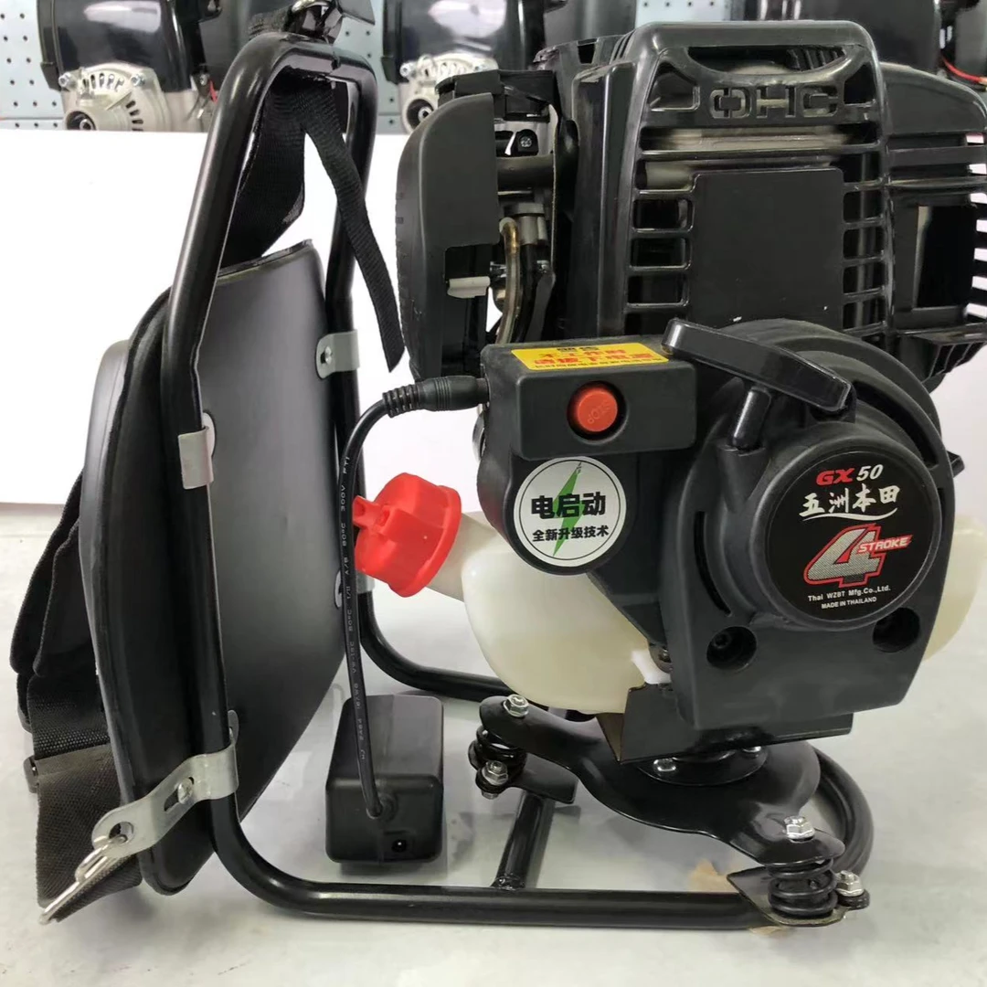 五州本田背负式电启动四冲程割草机全套大礼包纯黑款