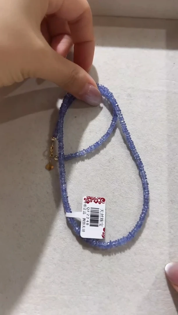 手串18K金镶嵌坦桑石QF224818K坦桑石颈链多样性发一