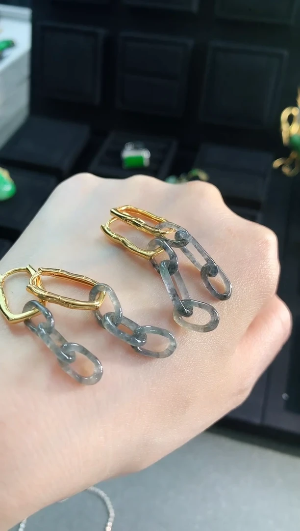 【闪购商品】翡翠耳饰银S925镶嵌耳饰 多样性发货（发一对）