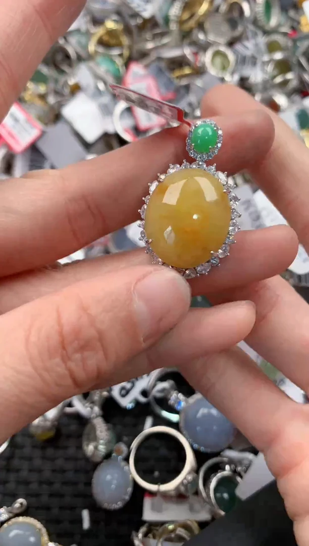 银S925镶嵌戒指翡翠777------5