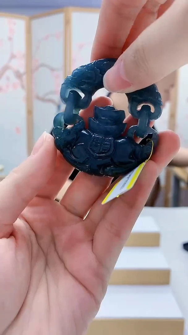 未镶嵌定制翡翠5161lr-毛货挂件15