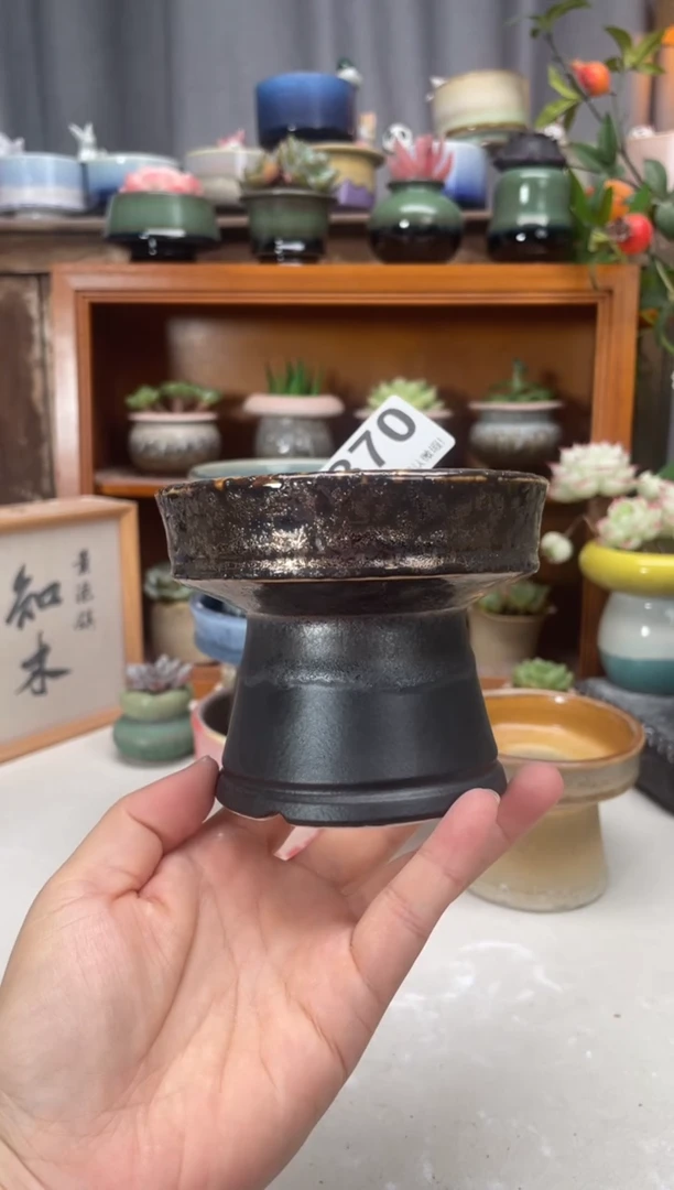瓷片小*茄870知木小芳花盆