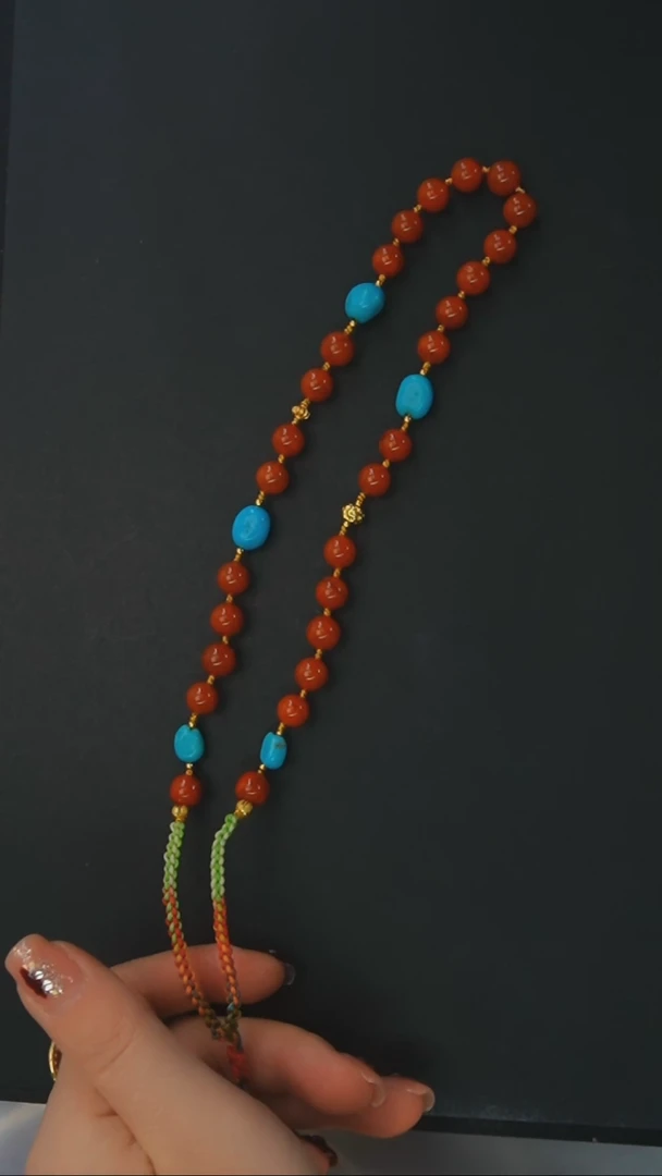 【闪购商品】南红玛瑙项链银S925镶嵌发货一件