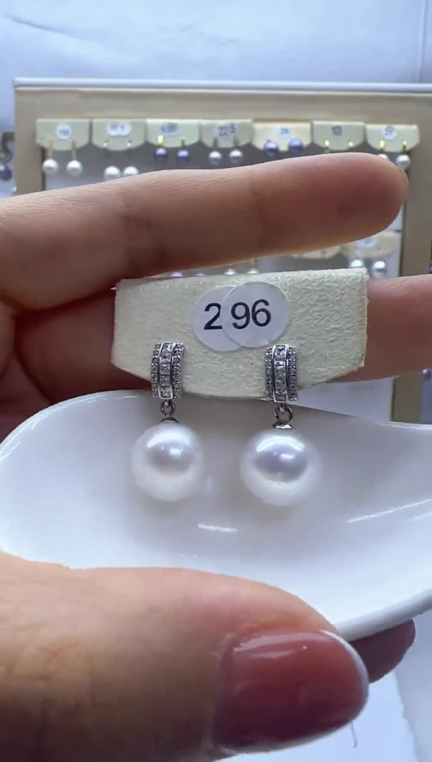 【闪购商品】淡水珍珠耳饰银S925镶嵌296