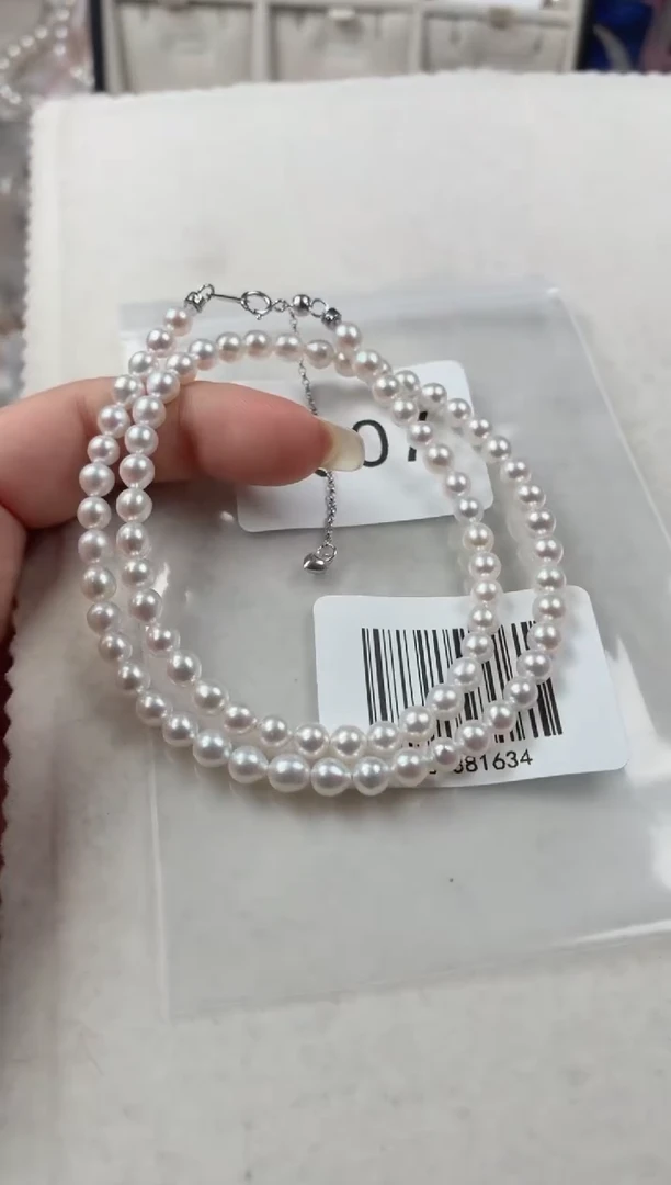 银S925镶嵌项链淡水珍珠Q7