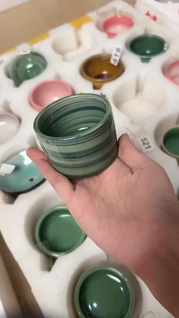 龙泉云间青瓷小米茶器