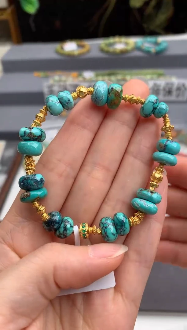 未镶嵌绿松石手串茜.A85