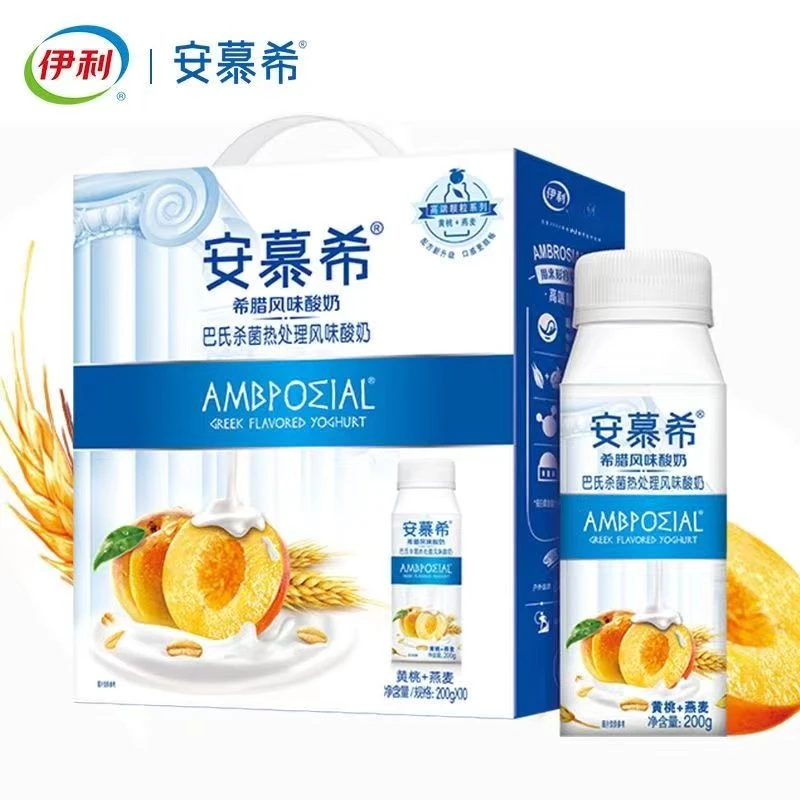 【12月】伊利安慕希黄桃燕麦200g*10瓶颗粒营养常温巴氏风味