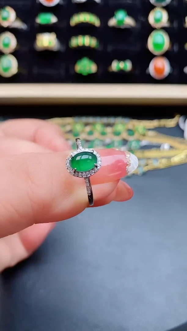 【闪购商品】翡翠戒指银S925镶嵌1212