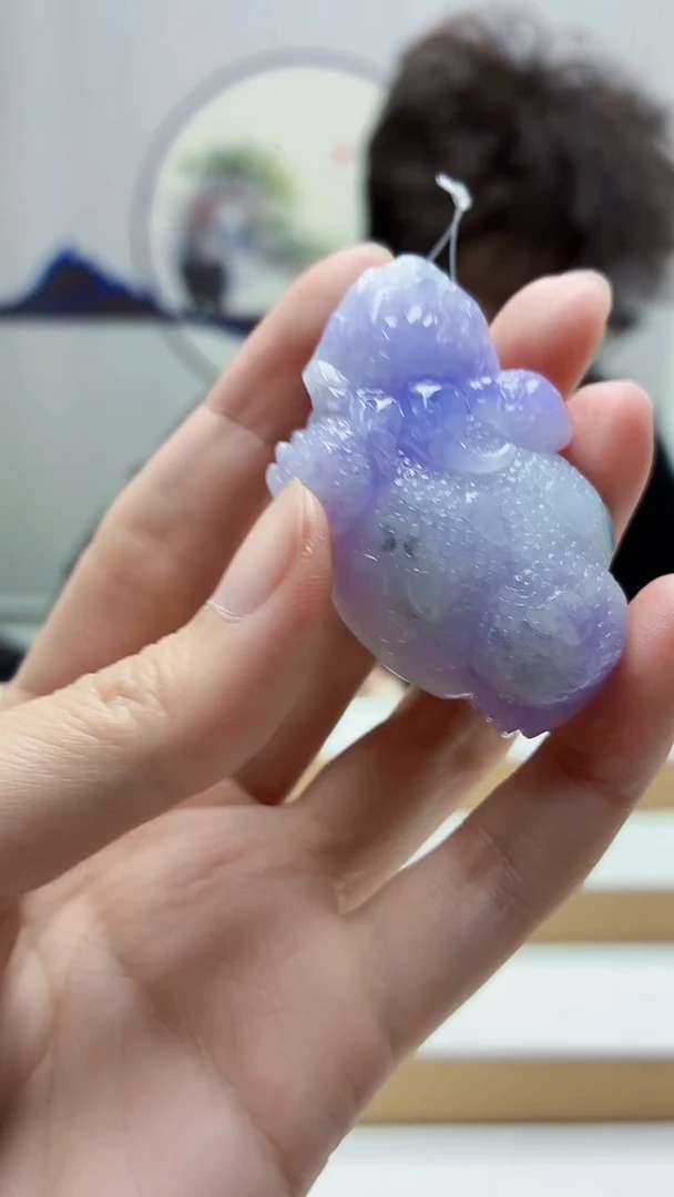 未镶嵌定制翡翠4688zm-毛货挂件金蟾140