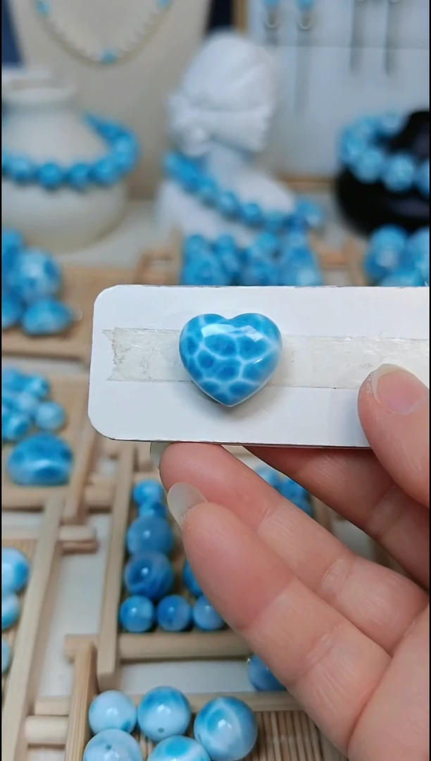 【闪购商品】针钠钙石（海纹石）吊坠(不含链)银S925镶嵌多样性发一颗