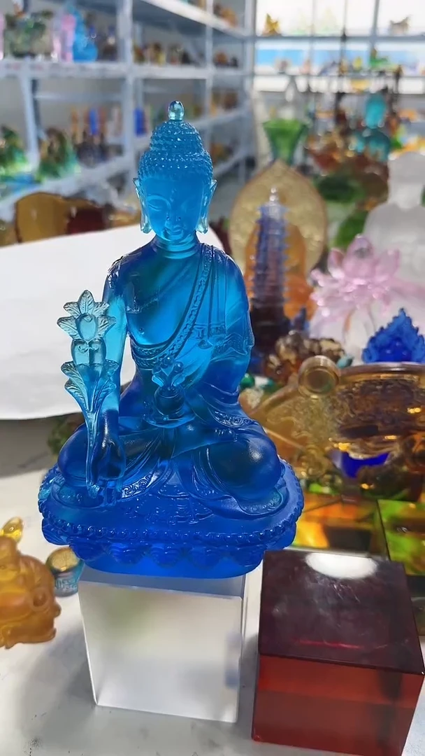 手工艺品琉璃277 药师 古法琉璃  微瑕介意勿拍 不退不换