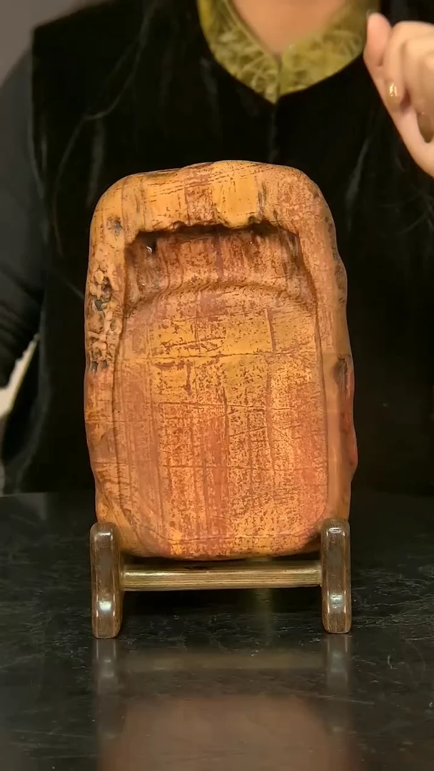 非遗青州黑山老坑精品红丝砚