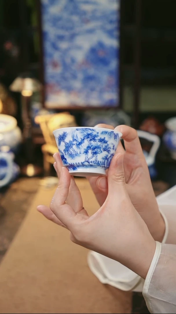 铭墨 山水薄胎单杯