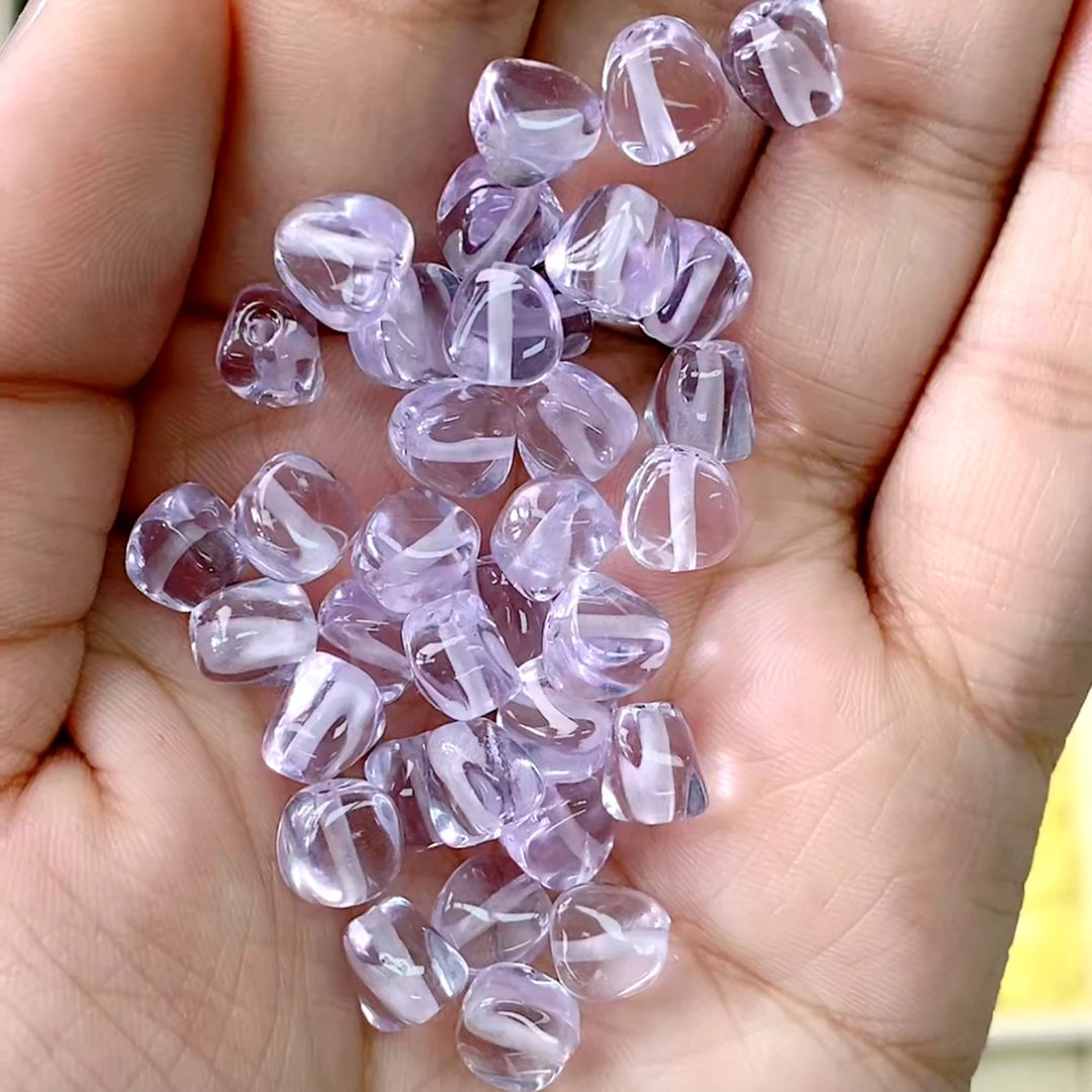 DIY饰品配饰 韩国胶定制珠 亮面小石榴籽儿隔珠 通孔散珠手作材料