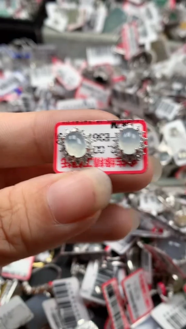 银S925镶嵌戒指翡翠天然A货缅甸翡翠